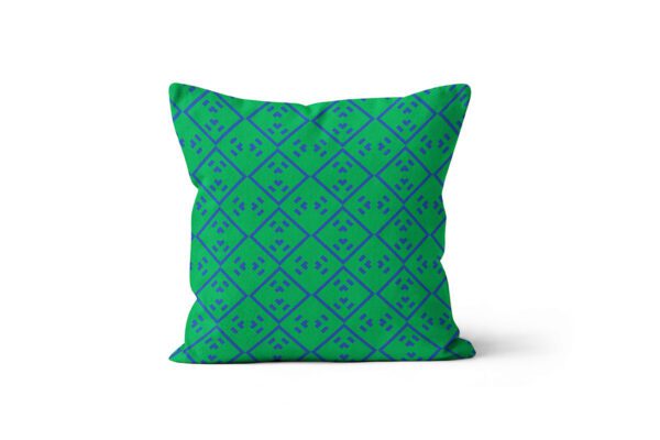 Almofada Geo azul e verde • Mandarine Design