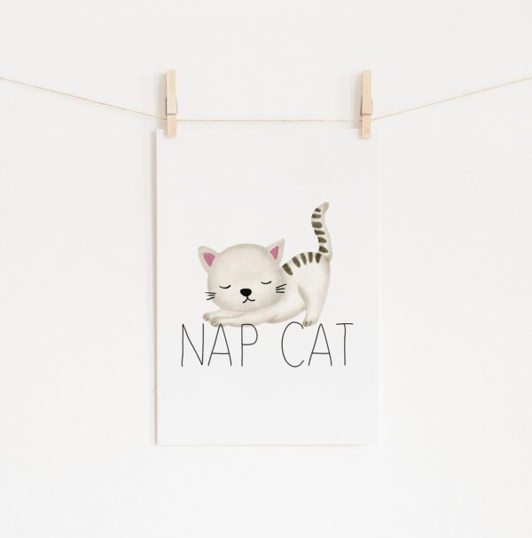 Poster nap cat • Mandarine Design