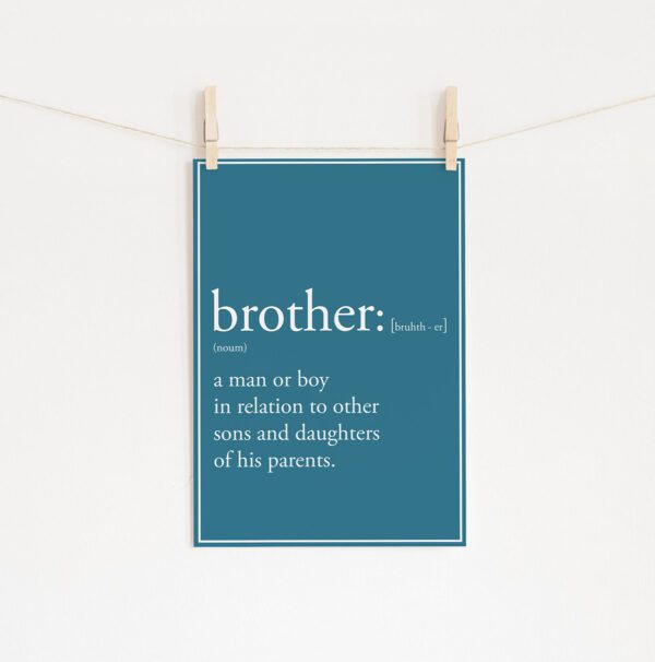 Poster brother azul • Mandarine Design