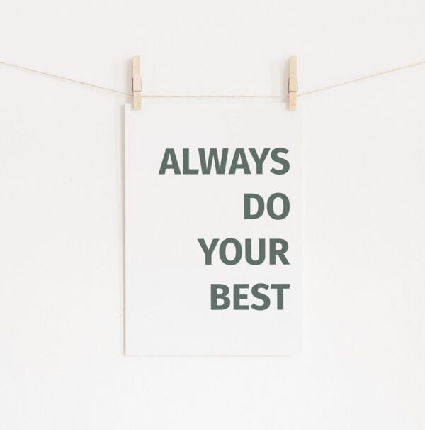 Poster do your best » Mandarine Design