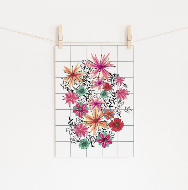Poster Flores Carol grid • Mandarine Design