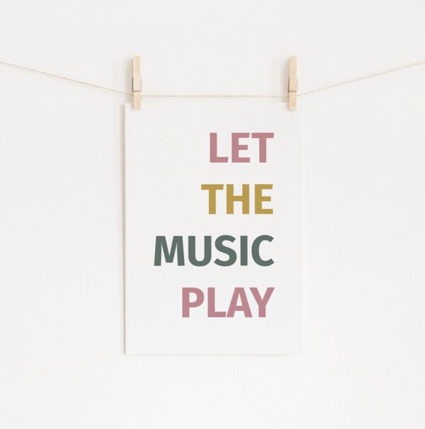 Poster let the music play • Mandarine Design