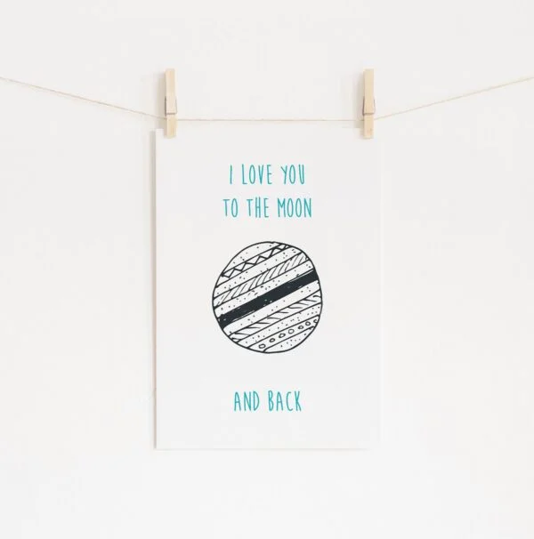 Poster love you to the moon