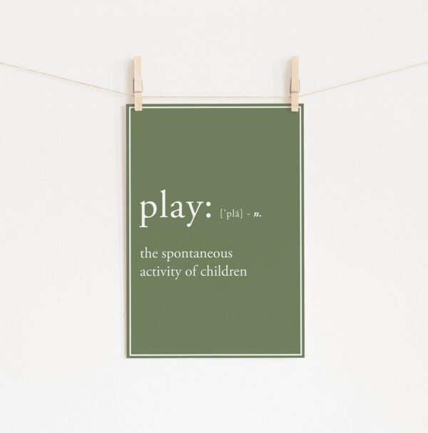Poster play verde • Mandarine Design