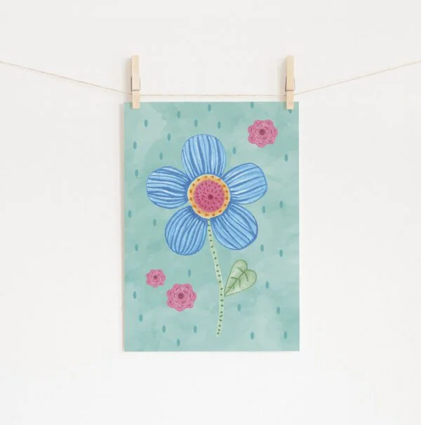 Poster flor azul