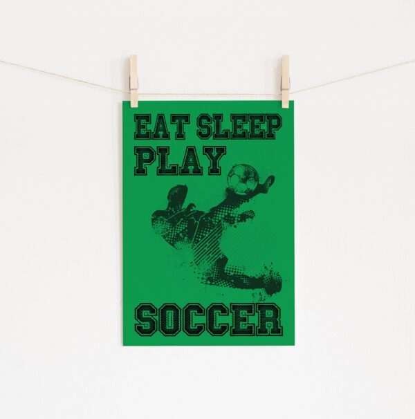 Poster Futebol Eat Sleep Play • Mandarine Design