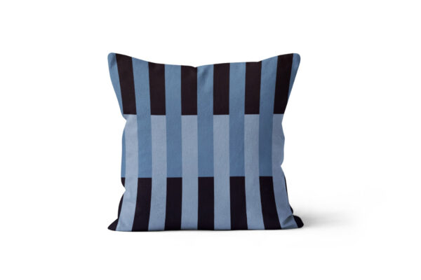 Almofada Stripes - Preto Azul Cinzento » Mandarine Design