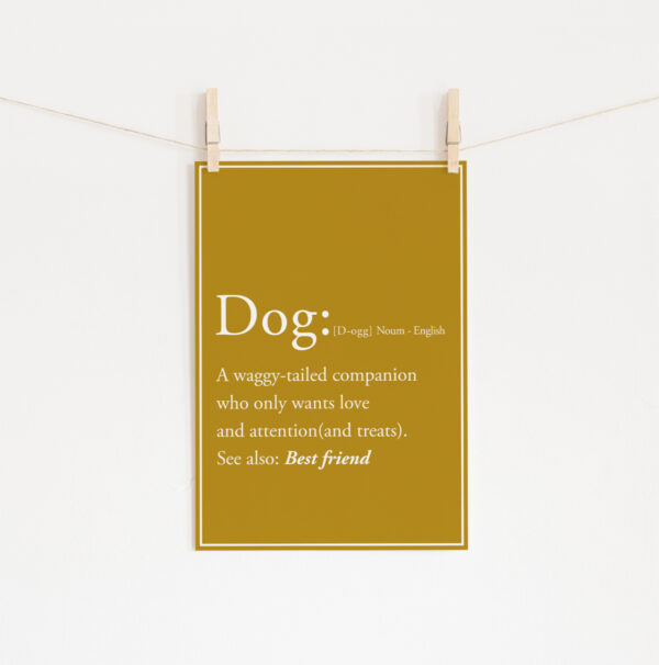 Poster Dog definition » Mandarine Design