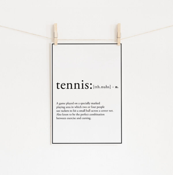 Poster Tennis Definition » Mandarine Design