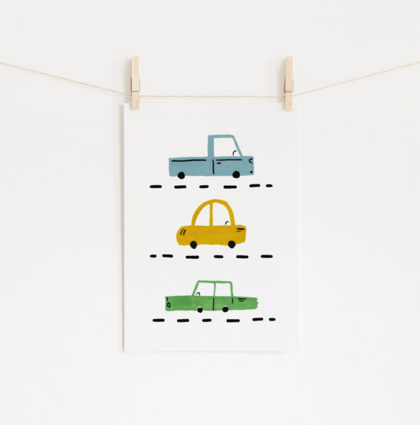 Poster Trio Carrinhos » Mandarine Design